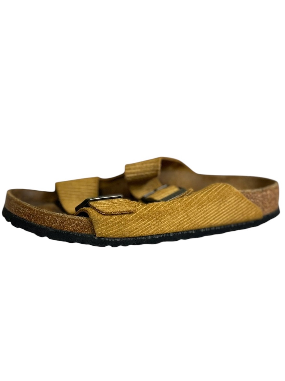 Birkenstock Arizona Sandals Unisex Adult Sz 40 Corduroy Cork Brown Embossed